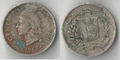 Доминиканская республика 10 сентаво 1967 год