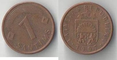Латвия 1 сантим (1992-2008)