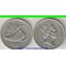 Фиджи 20 центов (1990-2006) (Елизавета II) (тип III, никель-сталь) (гурт рубчатый)