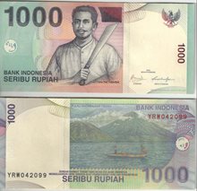 Индонезия 1000 рупий 2009 год