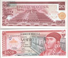 Мексика 20 песо 1973 год (нечастая)