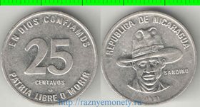 Никарагуа 25 сентаво 1981 год (никель-сталь)