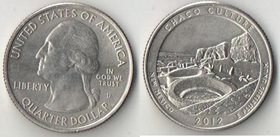 США 1/4 доллара 2012 год (Национальный исторический парк Чако)