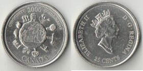 Канада 25 центов 2000 год (Елизавета II) (Сообщество)