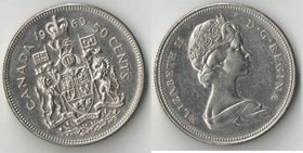 Канада 50 центов 1969 год (Елизавета II) (нечастый номинал)