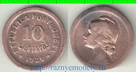 Португалия 10 сентаво (1924-1926) (бронза) (нечастый тип и номинал)