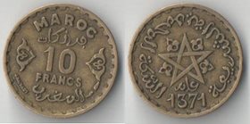 Марокко Французское 10 франков 1952 (1371) год