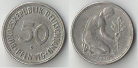 Германия (ФРГ) 50 пфеннигов (1950-1971) А, D, F, G, J (тип II, гурт рубчатый)