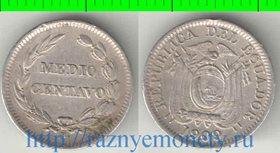 Эквадор 1/2 сентаво 1909 год (год-тип, редкость)