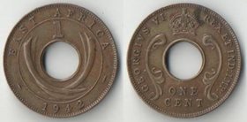 Восточная африка 1 цент 1942 год (Георг VI)