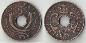 Восточная Африка 5 центов (1937-1943) (Георг VI)