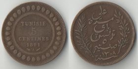 Тунис Французский 5 сантимов 1891 год