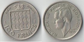Монако 100 франков 1956 год (Ренье III)
