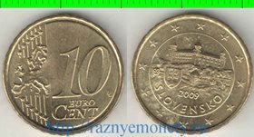 Словакия 10 евроцентов 2009 год (нечастый номинал)