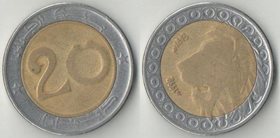 Алжир 20 динар 1992 (1413) год (биметалл)