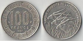 Центральные африканские штаты 100 франков (1992, 1996, 1998)