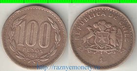 Чили 100 песо (1989-2000) (тип II) (Бернардо О’Хиггинс)