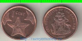 Багамы (Багамские острова) 1 цент (2009-2014) (тип III) (медь-цинк, 17мм)