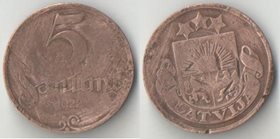Латвия 5 сантим 1922 год