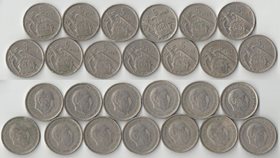Испания 5 песет (погодовка) 1957 год 13 монет (Франсиско Франко)