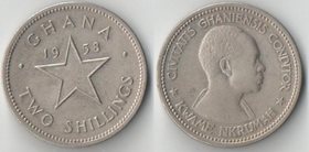 Гана 2 шиллинга 1958 год (нечастая)