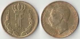 Люксембург 5 франк (1986-1988) (алюминий-бронза)
