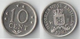 Нидерландские Антиллы 10 центов (1969-1980) (Юлиана, тип II, петушок)