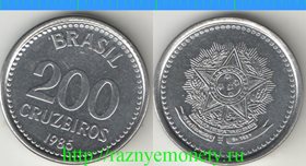 Бразилия 200 крузейро (1985-1986) (нечастый тип и редкий номинал)