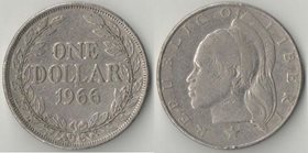 Либерия 1 доллар 1966 год (тип I, год-тип)