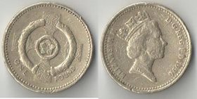 Великобритания 1 фунт 1996 год (Елизавета II) Кельтский крест (тип I)