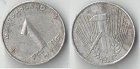 Германия (ГДР) 1 пфенниг (1952-1953) А (тип II)