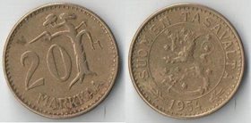 Финляндия 20 марок 1954 год (растение, дерево, животные)