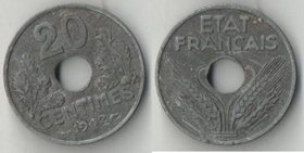 Франция 20 сантимов (1942-1943) (цинк)