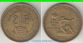 Монако 2 франка 1924 год (тип I, год-тип) (тираж 75.000)