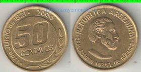 Аргентина 50 сентаво 2000 год (Мартин Мигель)