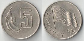 Уругвай 5 песо 1980 год