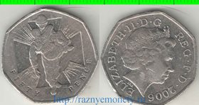 Великобритания 50 пенсов 2006 год (Елизавета II) - Героический акт