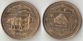 Непал 2 рупии 2003 год (корова)