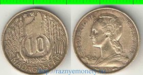 Мадагаскар Французский 10 франков 1953 год