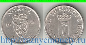 Норвегия 50 эре (1953-1957) (нечастый тип и номинал)