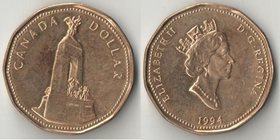 Канада 1 доллар 1994 год Мемориал (Елизавета II)
