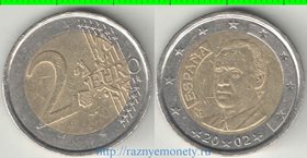 Испания 2 евро (1999-2009) (тип I) (биметалл)