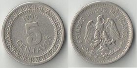 Мексика 5 сентаво 1909 год (редкий год)