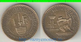 Монако 1 франк 1924 год (тип I, год-тип) (тираж 150.000)