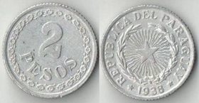 Парагвай 2 песо 1938 год