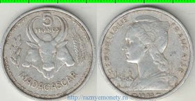 Мадагаскар Французский 5 франков 1953 год