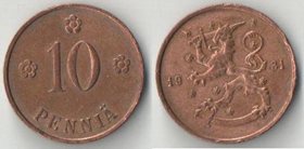 Финляндия 10 пенни 1931 год (дорогой год)
