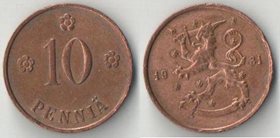 Финляндия 10 пенни 1931 год (дорогой год)