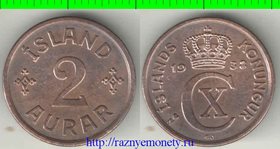 Исландия 2 эре (1931-1940) (тип II, N-GJ) (нечастый тип и номинал) (дорогой год)