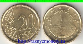 Сан-Марино 20 евроцентов 2017 год (тип II)